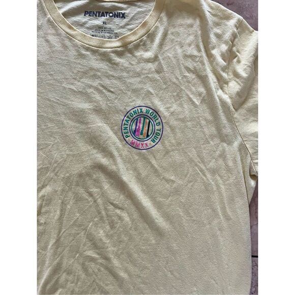 Pentatonix World Tour 2020 Pastel Yellow Concert graphic T Shirt XL Unisex - Picture 5 of 5